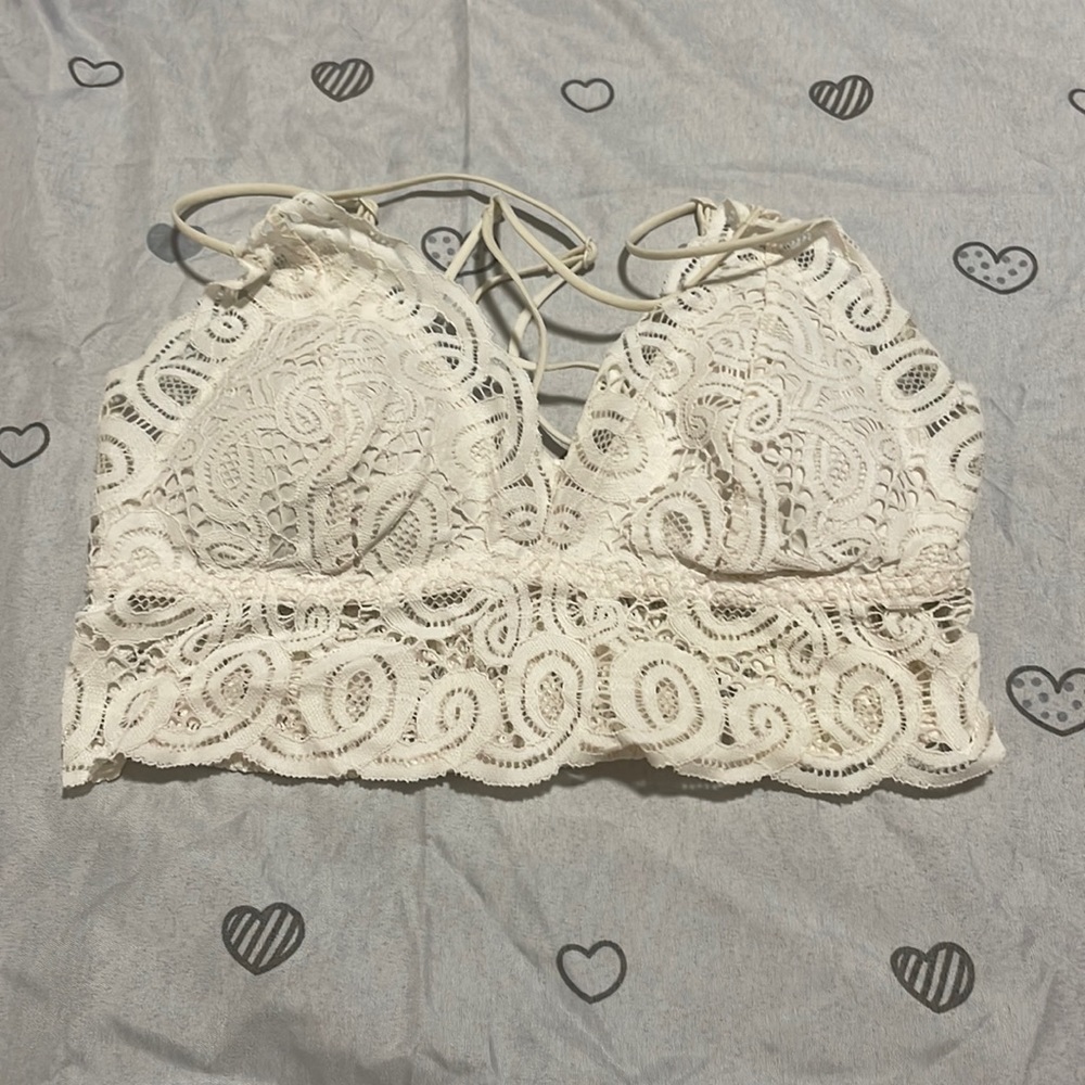 white washed bralette